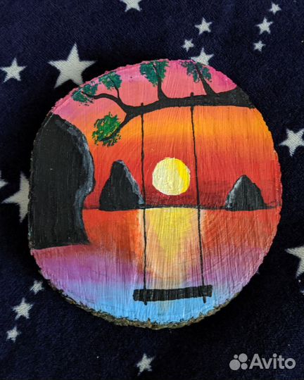 Картина на спиле дерева