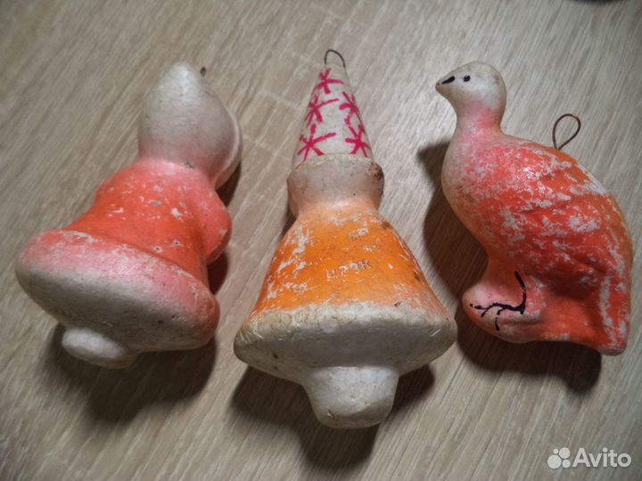 Ёлочные игрушки СССР. Пенопласт