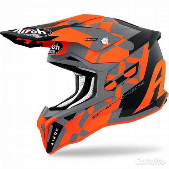 Кроссовый шлем Airoh Strycker (orange\grey)