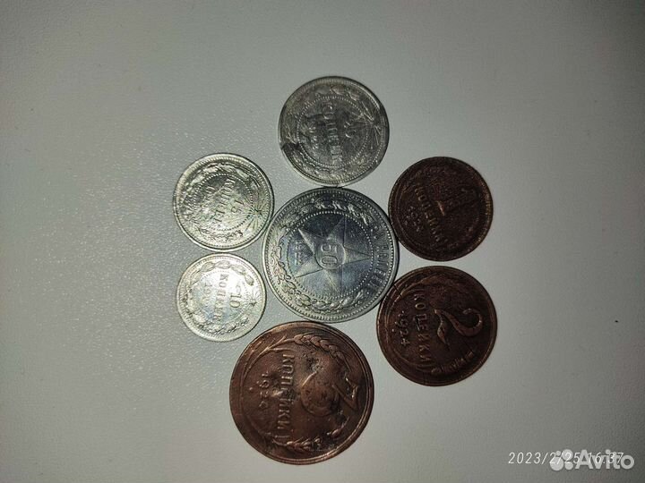 Монеты ранние советы, серебро и медь