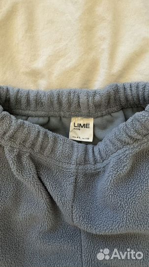 Штаны флисовые lime детские