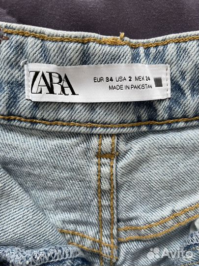 Джинсовые шорты Zara 34