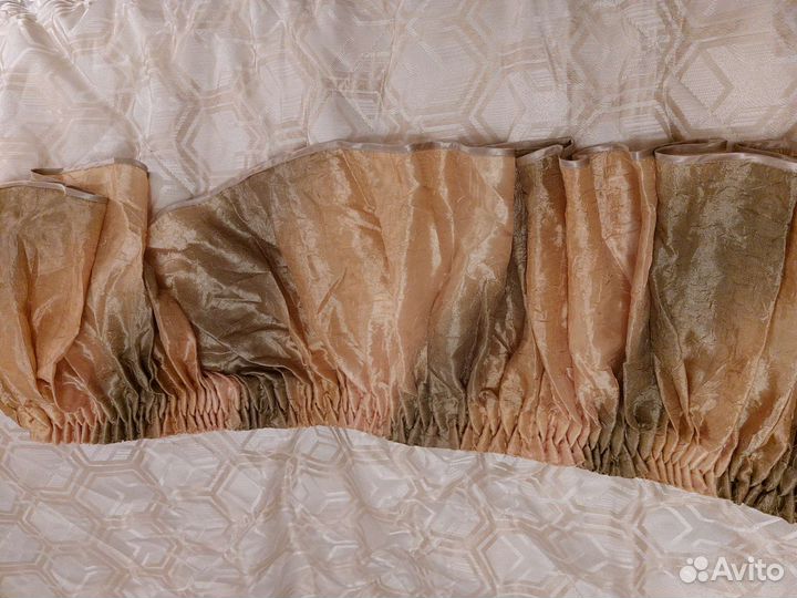 Шторы 2 шт на ленте с ламбрикеном