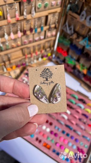 Серьги из эпоксидной смолы