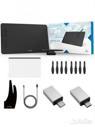 Графический планшет XP-Pen Deco 01 V2 Black