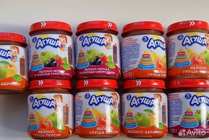Детское питание агуша пюре