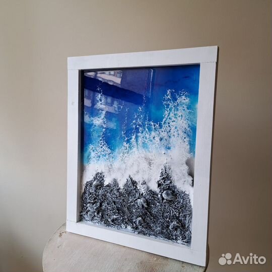 Картина из эпоксидной смолы «Морская пена»