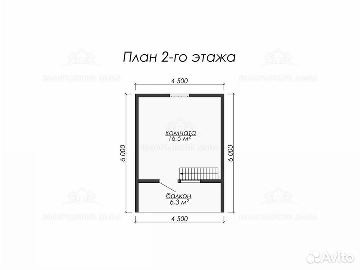 Каркасный дом 6х6 с мансардой