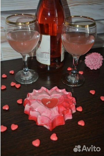 Подсвечник Сердце с чайной свечой