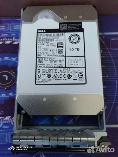 Жесткий диск Dell 10TB 12Gb/S 7.2K 3.5