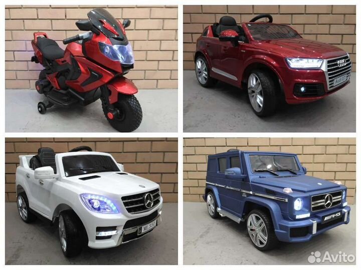 Детский мотоцикл, электромобиль Мерседес Бенц