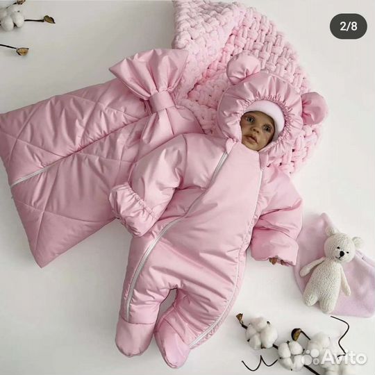 Конверт на выписку для девочки Зима