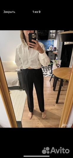 Мм6 брюки черные