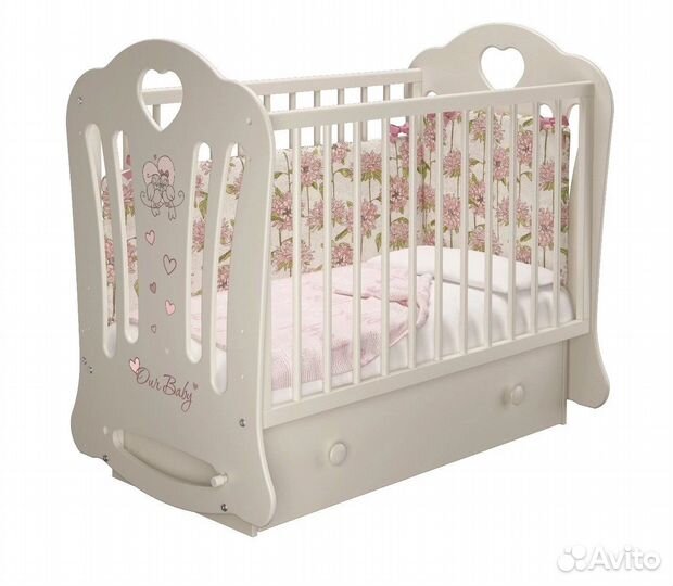 Кроватка детская Laluca «Шарлотта» + матрац Plitex