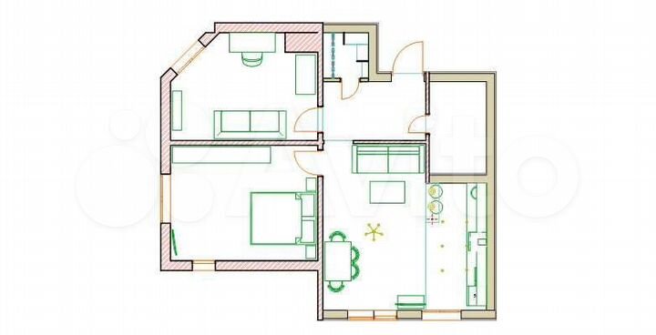 2-к. квартира, 68,5 м², 8/9 эт.