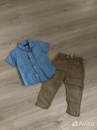 Рубашка и брюки из льна next 82 размер