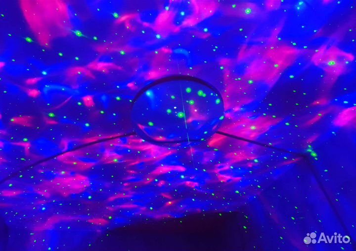 Ночник проектор Звёздное небо 8w 3D Блютуз колонка