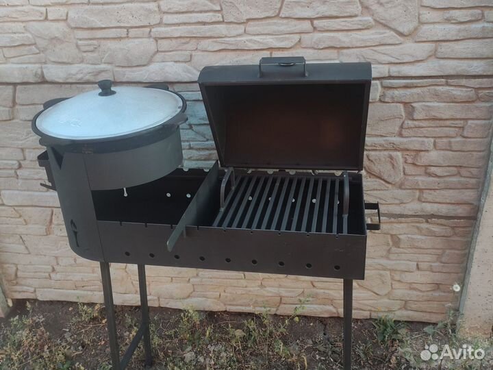 Мангал с подказаннико, с решёткой гриль, датчиком