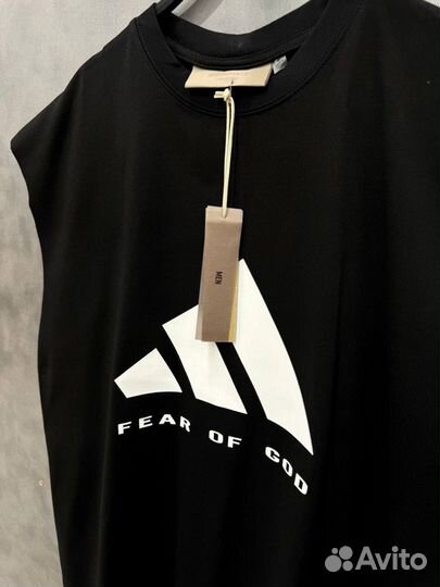 Майка Fear of god x adidas трендовая