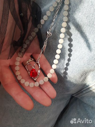 Обвес для сумки из стекла и цепей,брелок на джинсы