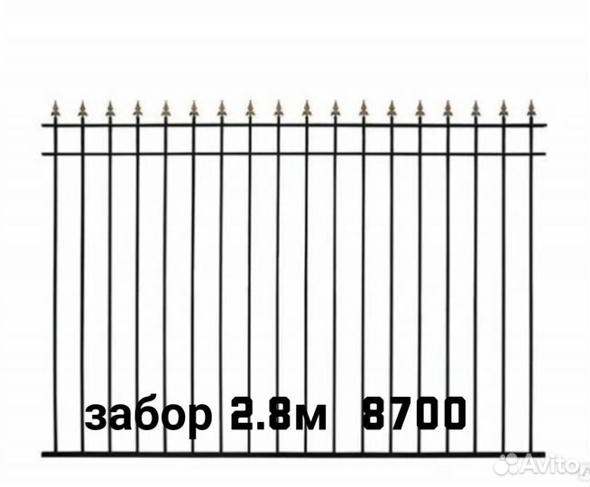 Забор кованный