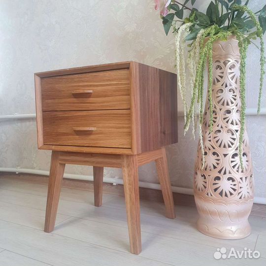 Тумбочка прикроватная из массива, скандинавский ст