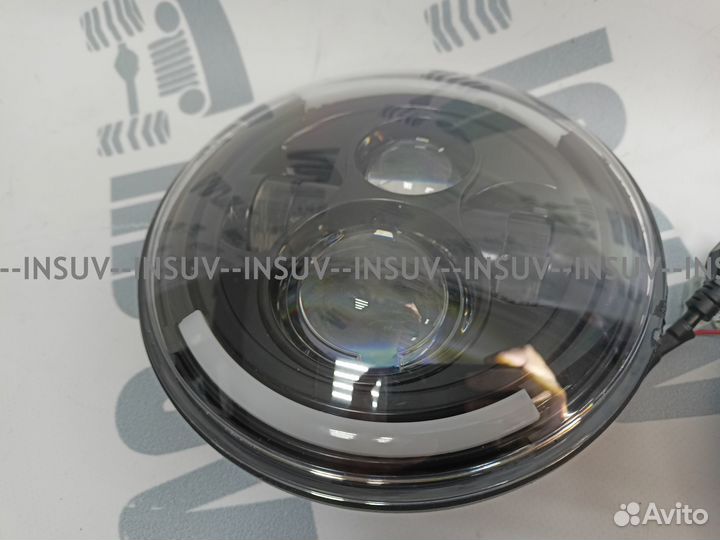 Светодиодные фары Нива (полусферы) +повороты 2x35В