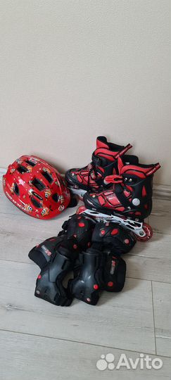 Комплект ролики cougar 28-31 шлем защита