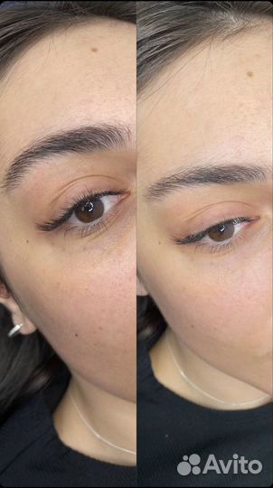 Наращивание и ламинирование ресниц, Брови