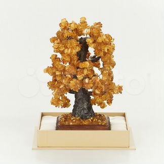 Денежное дерево дуб из янтаря
