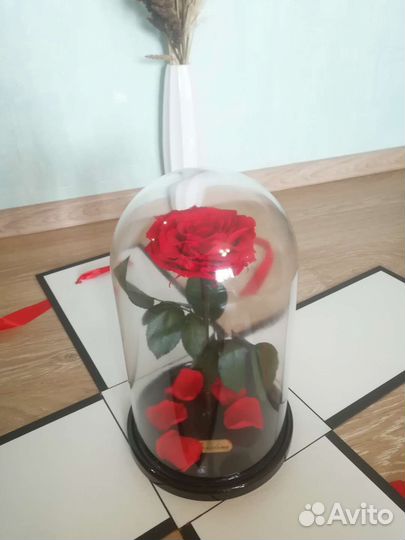 Вечная роза в колбе