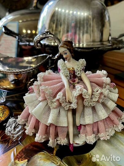 Статуэтка балерина кружевной фарфор (Germany)