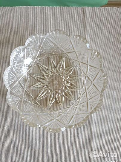 Ваза для фруктов стекло СССР