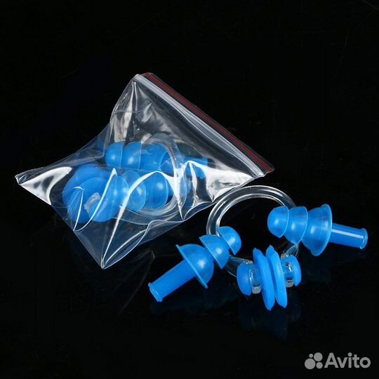 Набор для плавания в zip-lock, беруши и зажим