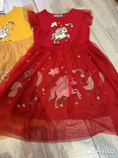 Платье нарядное детское для девочки с Единорогом