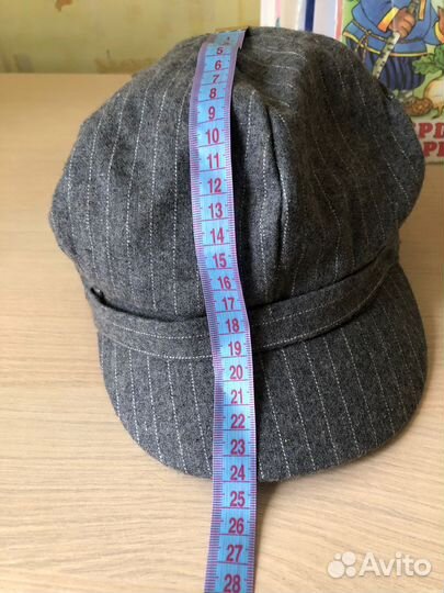 Кепка новая женская 58 р хлопок, полиэстер, серая