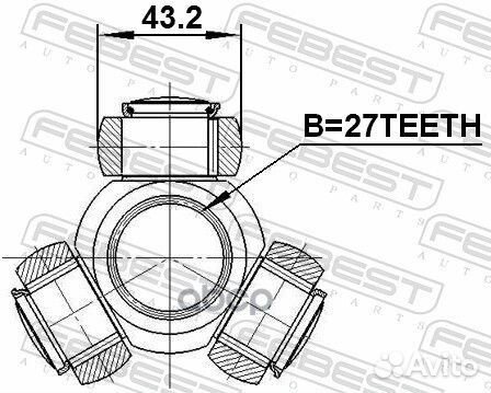 Трипоид 27x43.2 toyota RAV4 ACA3,ALA3,GSA33,Z