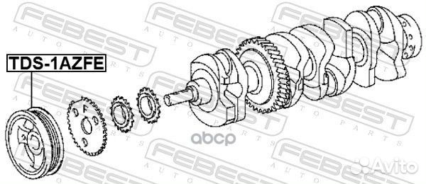 Шкив коленвала TDS-1azfe TDS-1azfe Febest