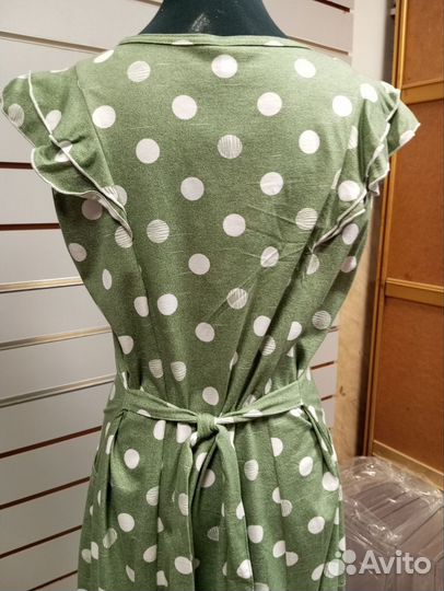 Халат женский большие размеры в горох