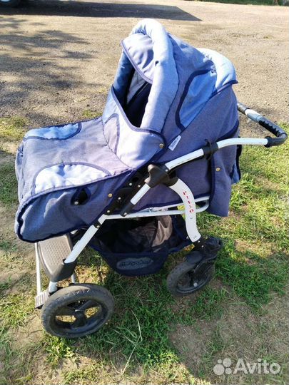 Коляска-трансформер Babyton Pillo OX Denim-Blue