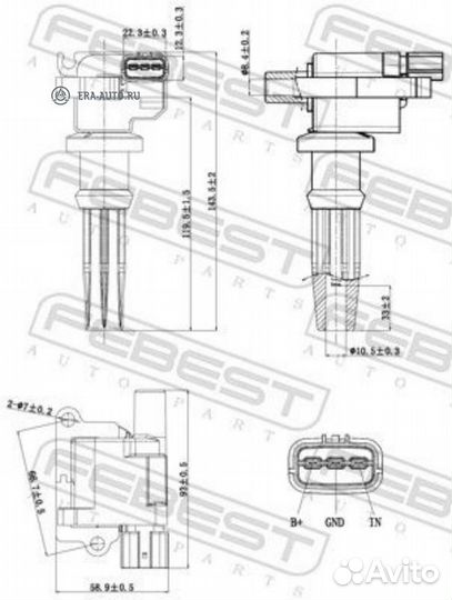 Febest 12640-003 Катушка зажигания