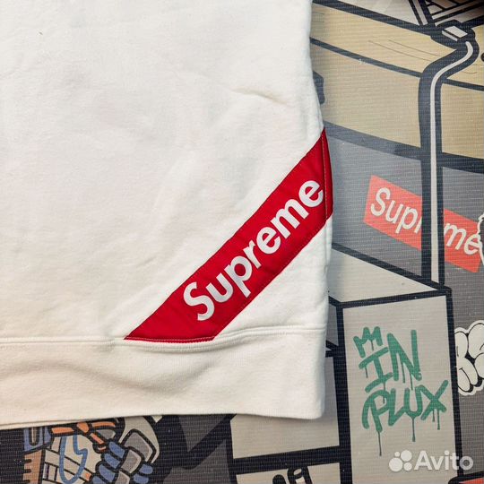 Supreme Logo Hoodie White