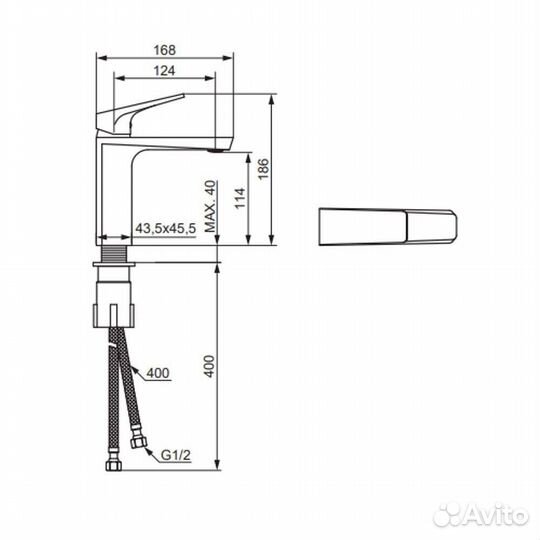 Смеситель для раковины Damixa Merkur 400210300 чёрный