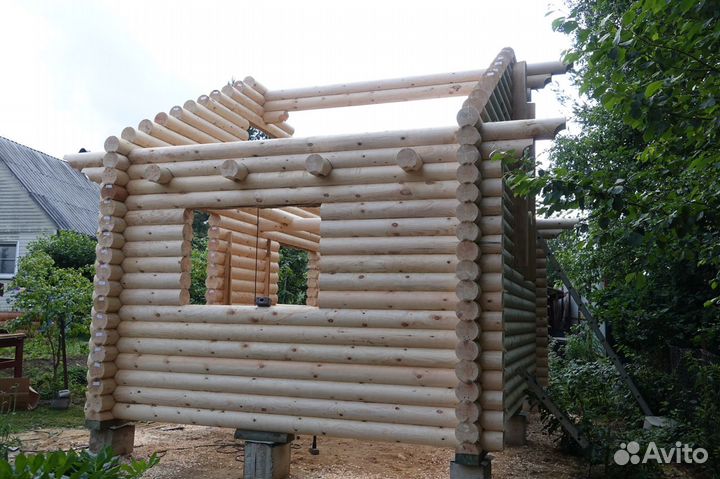 Сруб Домика с мансардой