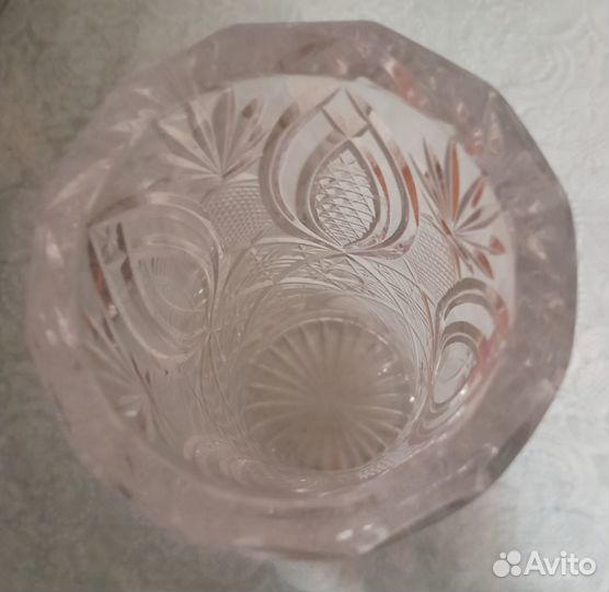 Ваза для цветов хрустальная 28 см