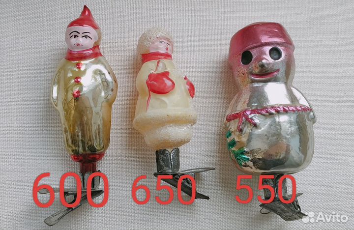 Елочные игрушки СССР прищепки