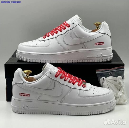 Кроссовки Nike Air Force 1 Low & Supreme (Арт.38261)