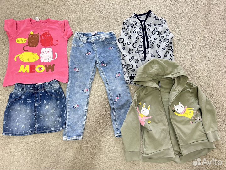 Одежда на девочку 104 110 пакетом
