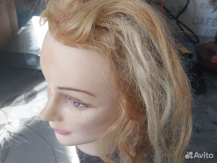 Голова манекен с натуральными волосами