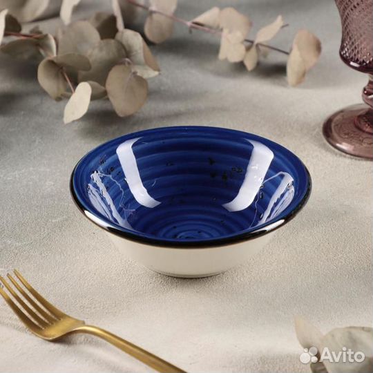 Миска фарфоровая Enigma, 300 мл, d15 см, цвет сини